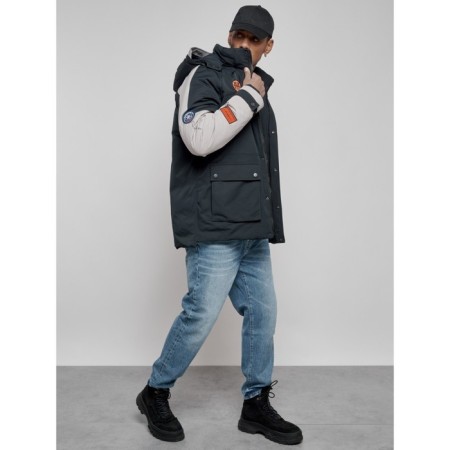 Male Winter jacket, size 56, dark blue color-17