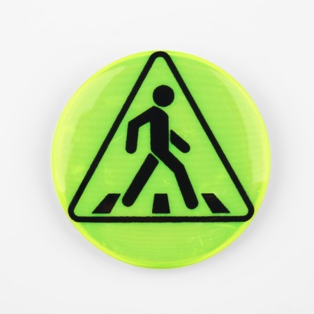 The reflective icon "Pedestrian crossing", D = 5.8 cm, color mix-3