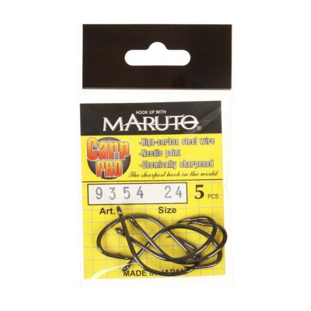 Carp hooks Maruto 9354, BN color, No. 24 Carp Pro, 5 pcs.
