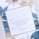 Invitation to the wedding "Life begins with love", with embossing