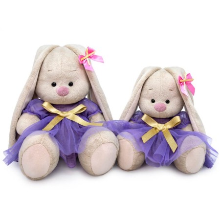 Soft toy "Bunny mi in a dress with a gold bow", 23 cm-3
