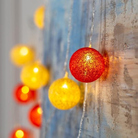 Garland “thread” 5 m with nozzles “Red-golden”, ip20, transparent thread, 20 LED, glow warm white, 220 V-2