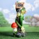 Garden figure "Frog with a sign" Hello "14x24x50cm