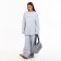 Sports bag with lightning, long belt, white/gray color
