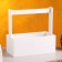 Wooden Kashpo "Hellas large, mesh", with a pen, white, 25 × 12.5 × 10 (25) cm