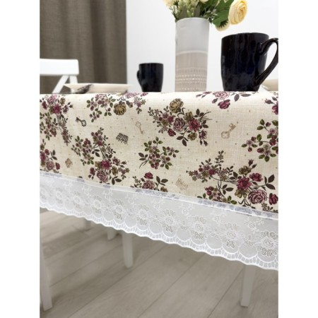 MEIWA tablecloth, rectangular, 122 x 152 cm, brown color-3