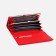 Women's wallet on magnets, red color