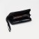 Male purse with zipper, department for bills, for maps, for coins, black color