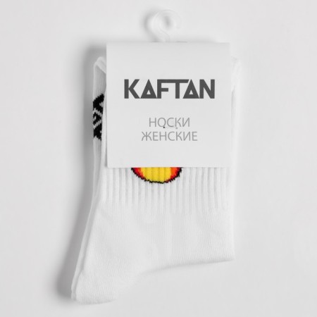 Women's socks kaftan "fire" p. 36-39 (23-25 ​​cm), white-4