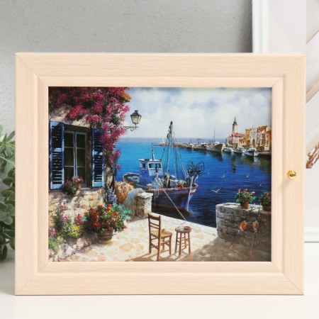 Key "House at the pier" Milk oak 26x31 cm mix-7