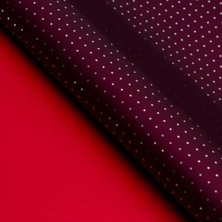 Matte film "Silver peas" red, wine, 0.58 x 0.58 m-1