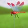 Plug "Dragonfly Sendy" 14x9cm/45cm, set 10pcs, mix