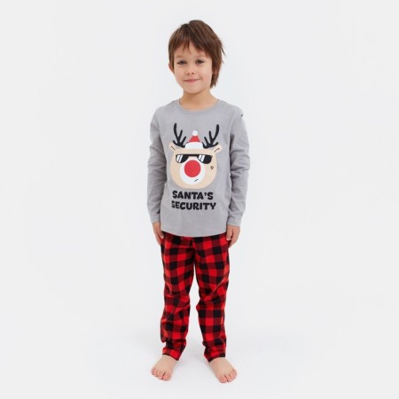 PAZHAMA Children's New Year's KAFTAN "Santa’s Security", size 28 (86-92 cm)