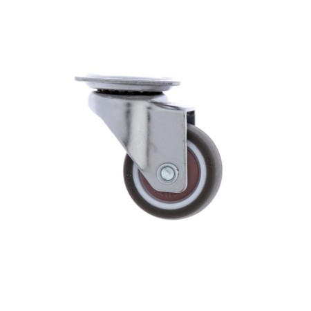 Furniture wheel, d = 30 mm, without brake, soft move, brown-1