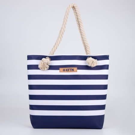 Bag Women's beach on lightning, blue/white color-2