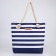 Bag Women's beach on lightning, blue/white color