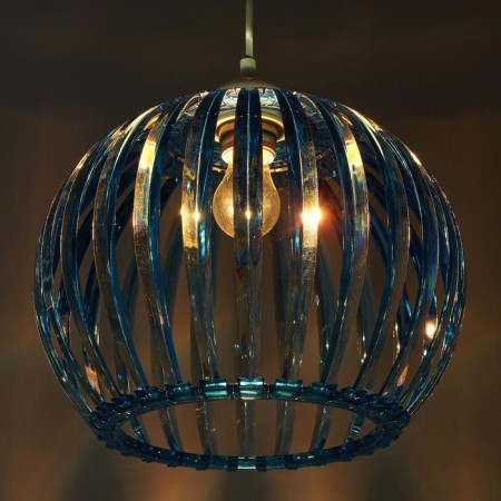 Lamp Bayerlux 6330/1, 1he27 15W, blue 31x24+60 cm-2