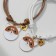 Bracelets "Demetrons" Corgi Muzzles, white-brown color, d = 6 cm