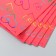 Foamiran holography "curved hearts on red" 2 mm format A4 set 5 sheets