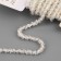 Decorative braid with beads, 6 mm, 2.7 ± 0.5 m, silver color