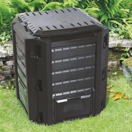 Composter ProSpeRPLAST, 380 L, plastic, black-1