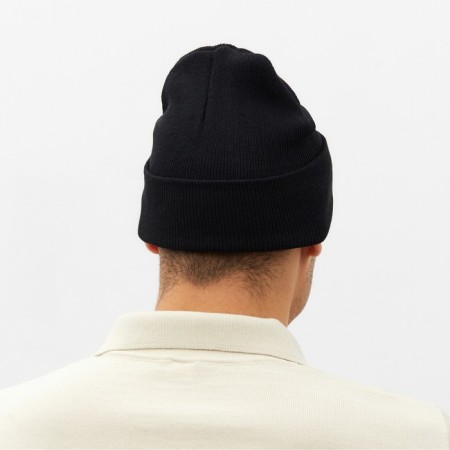 Male cap with a lapel ONE SIZE, black color-2