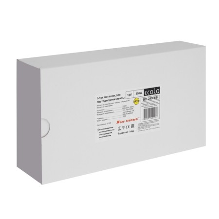 ECOLA power supply for 12 V LED tape, 250 W, IP20-4