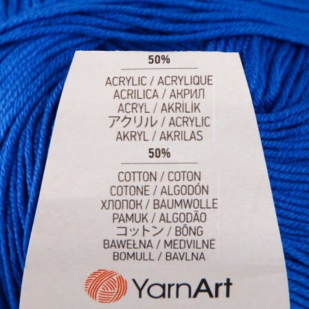 Yarn "Baby Cotton" 50% acrylic 50% cotton 165m/50g (456 cornflower)-3