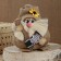Orak-Domova "Vasek on a burlap, with an ax and money", 23x16x14 cm mix
