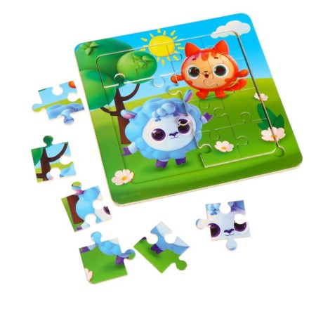 Puzzle "We play merrily", 14 cm x 14 cm-3