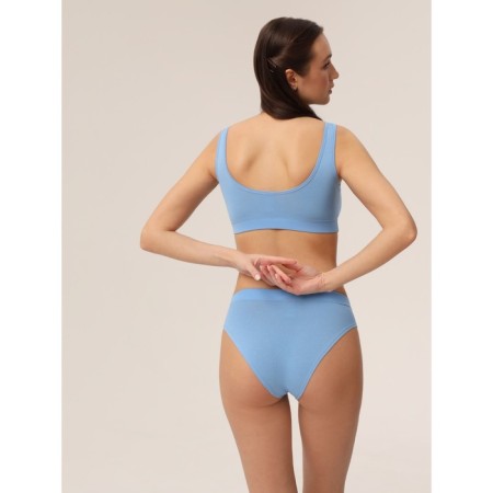 Female top on wide straps Mirey, size 44, blue color-1