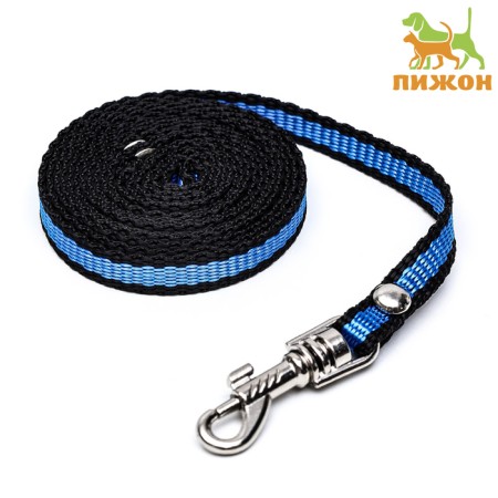 Kapronic leash, 1.6 m x 1 cm, black-blue