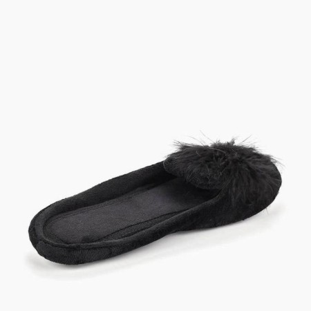 Slippers # 10 women, size 36, black color-1