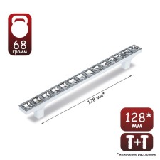 Tundra handle PC165CR, m/o 128 mm, chromium color