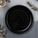 Ceramic "Ornament" plate, 21 cm, black color