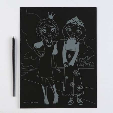The engraving "Princess" "Princess. Alyonka and Vasilisa »18 × 24 cm-2
