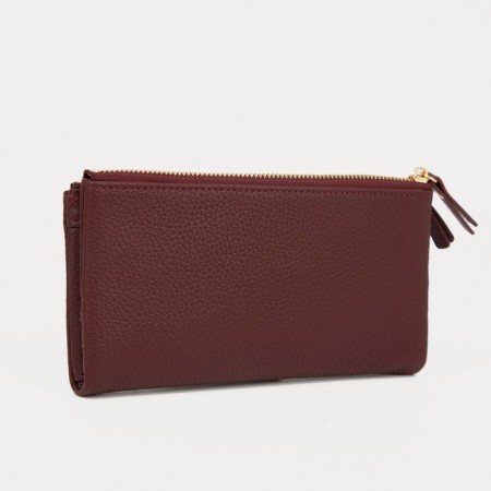 Women's wallet on magnets, burgundy color-1