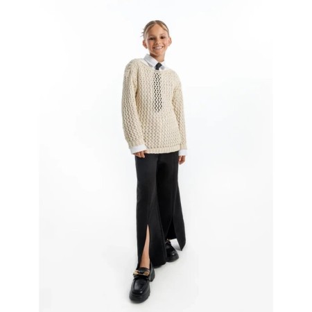 Свитер для девочки Amarobaby Knit Trend, рост 140 см, цвет молочный-2
