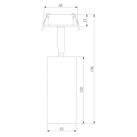 Lamp ceiling accent Elektrostandard, Diffe LED 10 W, 52x52x185 mm, IP20, black color-2