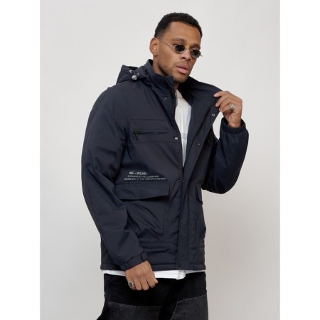 Sports male jacket, size 54, dark blue color-5