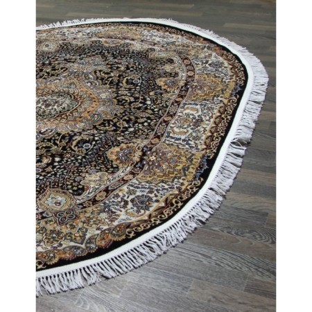 Oval Merinos shahreza carpet, size 200x285 cm, Navy color-2