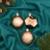 Set of balls plastic D-6 cm, 3 pcs "Northern Lights" of the edge, gold