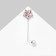 Pin "Flower" Lilac, 8 cm, pink color in silver