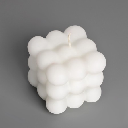 Candle Babb cube, 6x6 cm, white-2