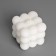 Candle Babb cube, 6x6 cm, white