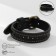 Bracelet Leather "Millennium" strap, black color