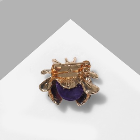 Brooch "God's Laying" mini, purple color in gold-1