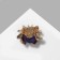 Brooch "God's Laying" mini, purple color in gold