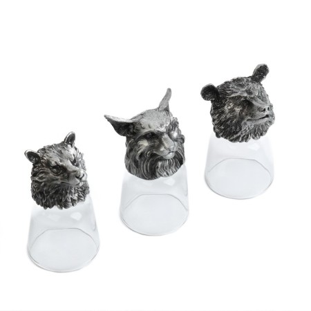 Gift set of glasses-reprints of the "real man", for 3 people, glass 50 ml-2