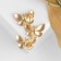 Brooch "Butterflies Trio", color matte gold